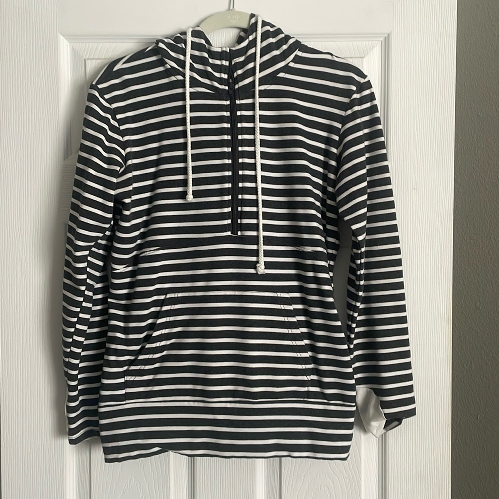 Vanilla Bay Striped Hoodie